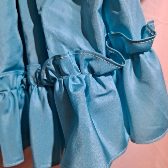 Vintage Elise Circle Dress Blue  Made in USA Polyester Cotton Pageant Sz 5 - Picture 6 of 8